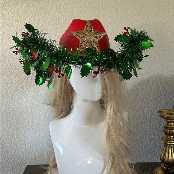 ?Ugly Christmas sweater cowboy hat , cowgirl hat ? party hat